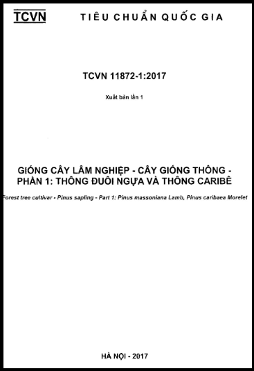 TCVN 11872-1-2017 - Giống Cây Lâm Nghiệp - Cây Giống Thông - Phần 1 Thông Đuôi Ngựa Và Thông Caribê