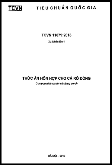 TCVN 11879-2018 - Thức Ăn Hỗn Hợp Cho Cá Rô Đồng