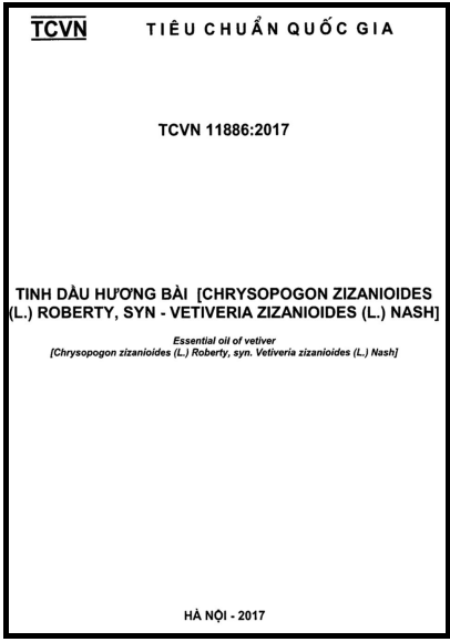 TCVN 11886-2017 - Tinh Dầu Hương Bài [Chrysopogon Zizanioides (L.) Roberty,Syn - Vetiveria Zizanioid