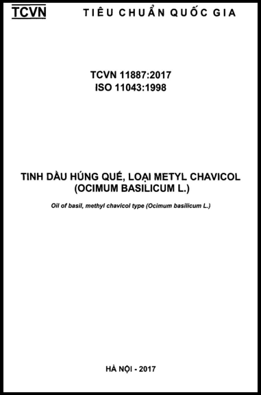 TCVN 11887-2017-ISO - Tinh Dầu Húng Quế, Loại Metyl Chavicol (Ocimum Basilicum L.)
