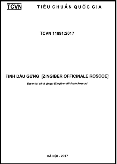 TCVN 11891-2017 - Tinh Dầu Gừng (Zingiber Officinale Roscoe)