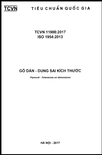 TCVN 11900-2017-ISO - Gỗ Dán - Dung Sai Kích Thước