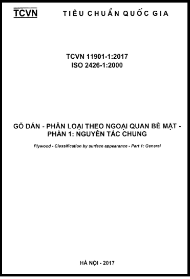 TCVN 11901-1-2017-ISO - Gỗ Dán - Phân Loại Theo Ngoại Quan Bề Mặt - Phần 1 Nguyên Tắc Chung