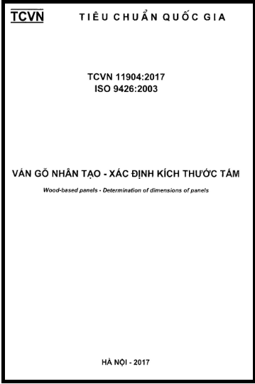 TCVN 11904-2017-ISO - Ván Gỗ Nhân Tạo - Xác Định Kích Thước Tấm