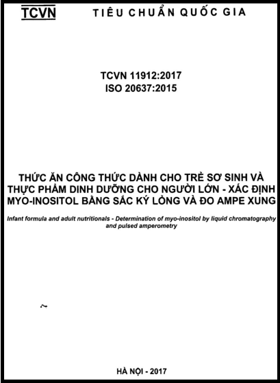 TCVN 11912-2017-ISO - Thức Ăn Công Thức Dành Cho Trẻ Sơ Sinh Và Thực Phẩm Dinh Dưỡng Cho Người Lớn