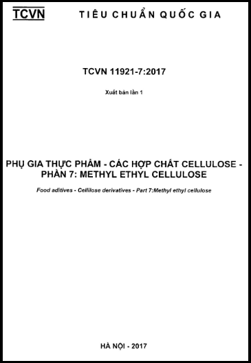 TCVN 11921-7-2017 - Phụ Gia Thực Phẩm - Các Hợp Chất Cellulose - Phần 7 Methyl Ethyl Cellulose