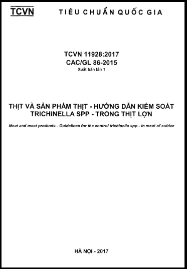 TCVN 11928-2017 - Thịt Và Sản Phẩm Thịt - Hướng Dẫn Kiểm Soát Trichinella Spp