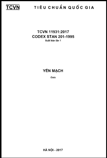 TCVN 11931-2017 - Yến Mạch