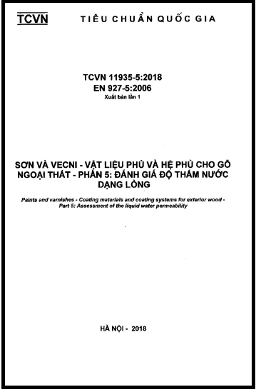 TCVN 11935-5-2018 - Sơn Và Vecni - Vật Liệu Phủ Và Hệ Phủ Cho Gỗ Ngoại Thất - Phần 5