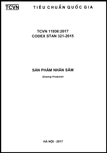 TCVN 11936-2017 - Sản Phẩm Nhân Sâm