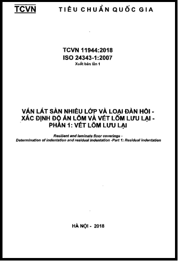 TCVN 11944-2018-ISO - Ván Lát Sàn Nhiều Lớp Và Loại Đàn Hồi - Xác Định Độ Ấn Lõm