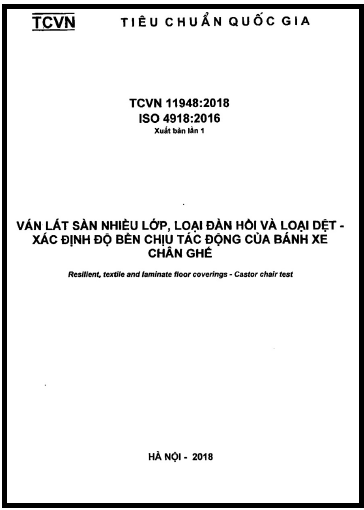 TCVN 11948-2018-ISO - Ván Lát Sàn Nhiều Lớp, Loại Đàn Hồi Và Loại Dệt - Xác Định Độ Bền