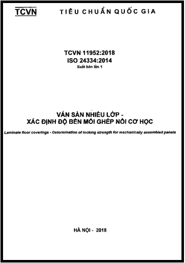TCVN 11952-2018-ISO - Ván Sàn Nhiều Lớp - Xác Định Độ Bền Mối Ghép Nối Cơ Học