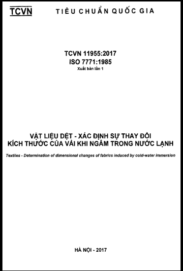 TCVN 11955-2017-ISO - Vật Liệu Dệt - Xác Định Sự Thay Đổi Kích Thước Của Vải Khi Ngâm