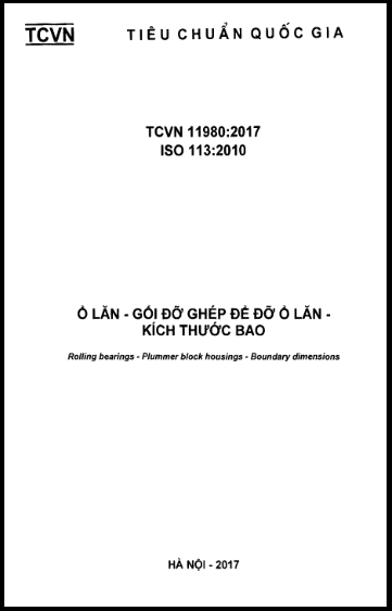 TCVN 11980-2017-ISO - Ổ Lăn - Gối Đỡ Ghép Để Đỡ Ổ Lăn - Kích Thước Bao