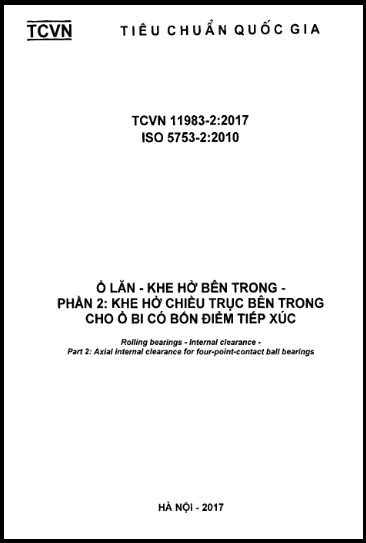 TCVN 11983-2-2017-ISO - Ổ Lăn - Khe Hở Bên Trong - Phần 2 Khe Hở Chiều Trục Bên Trong Cho Ổ Bi