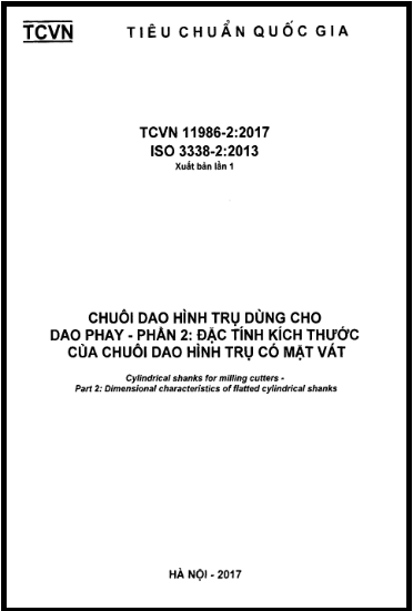 TCVN 11986-2-2017-ISO - Chuôi Dao Hình Trụ Dùng Cho Dao Phay - Phần 2 Đặc Tính Kích Thước