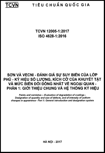 TCVN 12005-1-2017-ISO - Sơn Và Vec Ni - Đánh Giá Sự Suy Biến Của Lớp Phủ - Ký Hiệu Số Lượng, Kích Cỡ