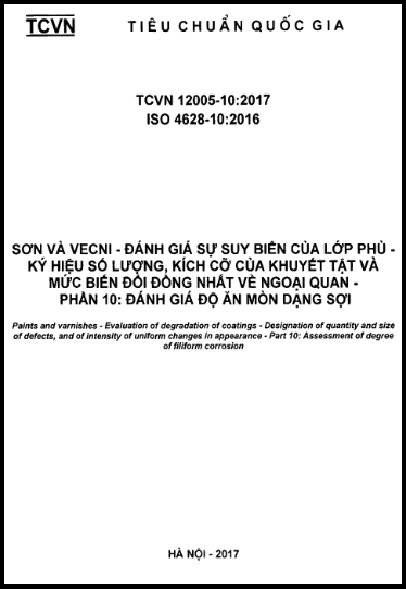 TCVN 12005-10-2017-ISO - Sơn Và Vec Ni - Đánh Giá Sự Suy Biến Của Lớp Phủ - Ký Hiệu Số Lượng