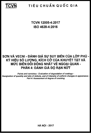 TCVN 12005-4-2017-ISO - Sơn Và Vec Ni - Đánh Giá Sự Suy Biến Của Lớp Phủ - Ký Hiệu Số Lượng, Kích Cỡ