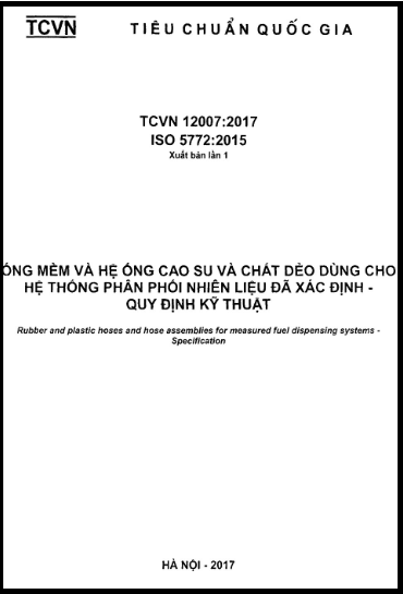 TCVN 12007-2017-ISO - Ống Mềm Và Hệ Ống Cao Su Và Chất Dẻo Dùng Cho Hệ Thống Phân Phối Nhiên Liệu