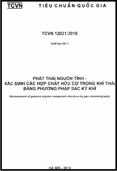 TCVN 12031-2018 - Phát Thải Nguồn Tĩnh - Xác Định Các Hợp Chất Hữu Cơ Trong Khí Thải