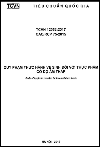 TCVN 12052-2017 - Quy Phạm Thực Hành Vệ Sinh Đối Với Thực Phẩm Có Độ Ẩm Thấp