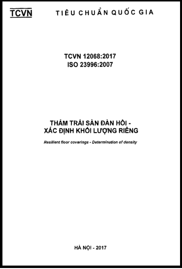 TCVN 12068-2017-ISO - Thảm Trải Sàn Đàn Hồi - Xác Định Khối Lượng Riêng