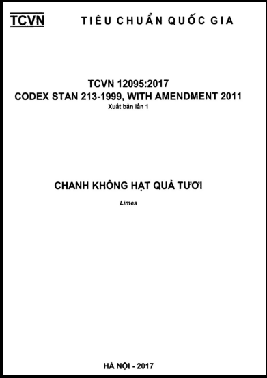 TCVN 12095-2017 - Chanh Không Hạt Quả Tươi