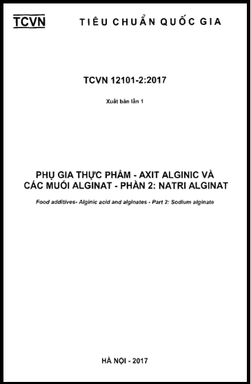 TCVN 12101-2-2017 - Phụ Gia Thực Phẩm - Axit Alginic Và Các Muối Alginat - Phần 2 Natri Alginat
