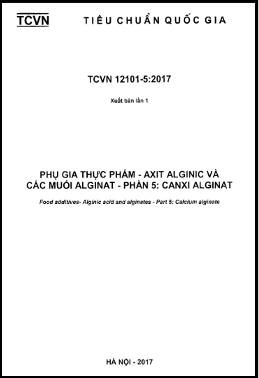 TCVN 12101-5-2017 - Phụ Gia Thực Phẩm - Axit Alginic Và Các Muối Alginat - Phần 5 Canxi Alginat