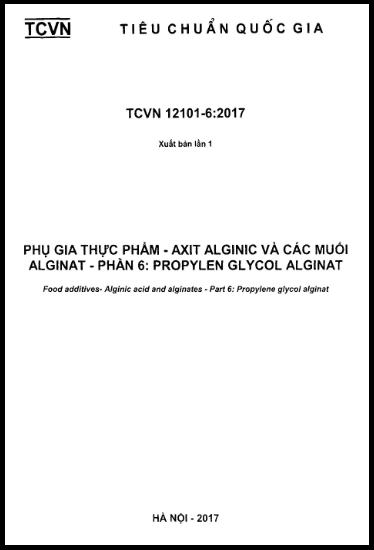 TCVN 12101-6-2017 - Phụ Gia Thực Phẩm - Axit Alginic Và Các Muối Alginat - Phần 6 Propylen Glycol