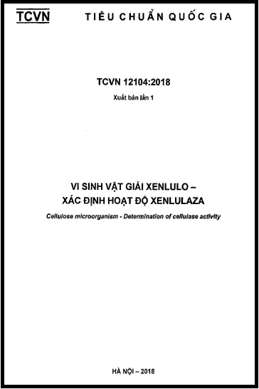 TCVN 12104-2018 - Vi Sinh Vật Giải Xenlulo - Xác Định Hoạt Độ Xenlulaza