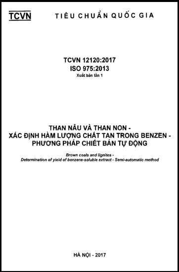 TCVN 12120-2017-ISO - Than Nâu Và Than Non - Xác Định Hàm Lượng Chất Tan Trong Benzen