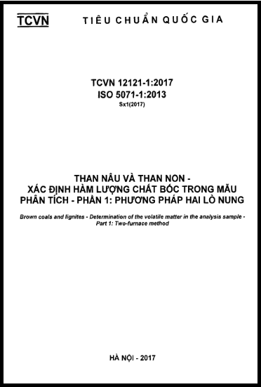 TCVN 12121-1-2017-ISO - Than Nâu Và Than Non - Xác Định Hàm Lượng Chất Bốc Trong Mẫu Phân Tích