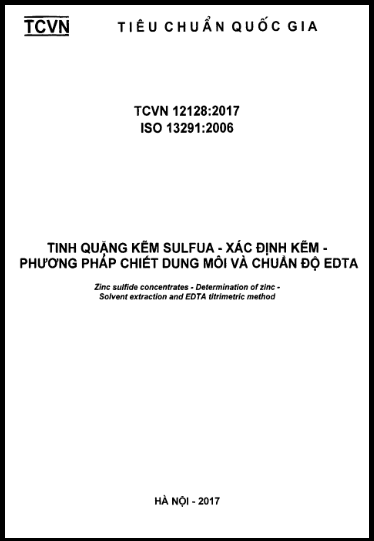 TCVN 12128-2017-ISO - Tinh Quặng Kẽm Sulfua - Xác Định Kẽm - Phương Pháp Chiết Dung Môi
