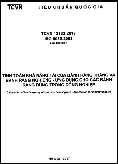 TCVN 12132-2017-ISO - Tính Toán Khả Năng Tải Của Bánh Răng Thẳng Và Bánh Răng Nghiêng