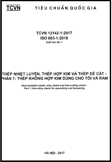 TCVN 12142-1-2017-ISO - Thép Nhiệt Luyện, Thép Hợp Kim Và Thép Dễ Cắt - Phần 1 Thép Không Hợp Kim