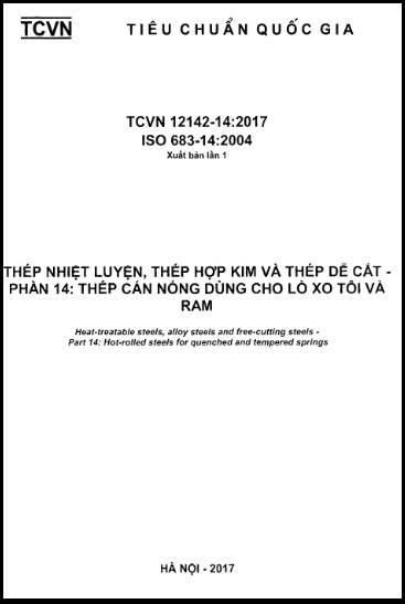TCVN 12142-14-2017-ISO - Thép Nhiệt Luyện, Thép Hợp Kim Và Thép Dễ Cắt - Phần 14 Thép Cán Nóng
