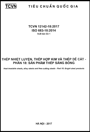 TCVN 12142-18-2017-ISO - Thép Nhiệt Luyện, Thép Hợp Kim Và Thép Dễ Cắt - Phần 18 Sản Phẩm Thép