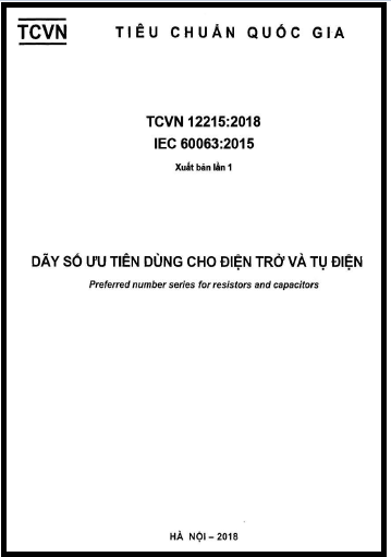 TCVN 12215-2018 - Dãy Số Ưu Tiên Dùng Cho Điện Trở Và Tụ Điện
