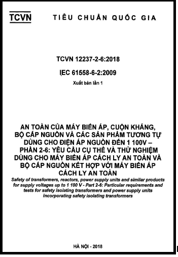 TCVN 12237-2-6-2018 - An Toàn Của Máy Biến Áp, Cuộn Kháng, Bộ Cấp Nguồn