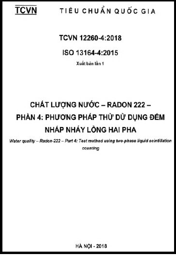 TCVN 12260-4-2018-ISO - Chất Lượng Nước - Radon 222 - Phần 4 Phương Pháp Thử Sử Dụng Đếm Nhấp Nháy