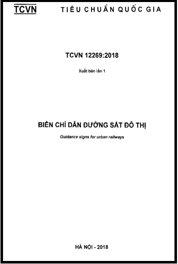 TCVN 12269-2018 - Biển Chỉ Dẫn Đường Sắt Đô Thị