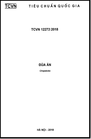 TCVN 12272-2018 - Đũa Ăn