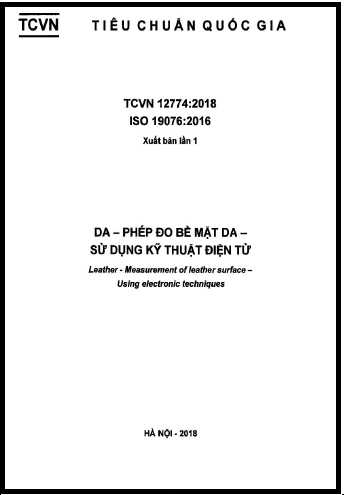 TCVN 12274-2018-ISO - Da - Phép Đo Bề Mặt Da - Sử Dụng Kỹ Thuật Điện Tử