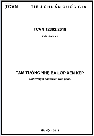 TCVN 12302-2018 - Tấm Tường Nhẹ Ba Lớp Xen Kẹp