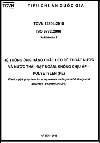 TCVN 12304-2018-ISO - Hệ Thống Ống Bằng Chất Dẻo Để Thoát Nước Và Nước Thải, Đặt Ngầm