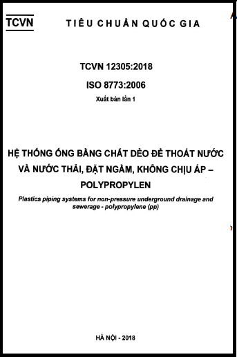TCVN 12305-2018-ISO - Hệ Thống Ống Bằng Chất Dẻo Để Thoát Nước Và Nước Thải, Đặt Ngầm