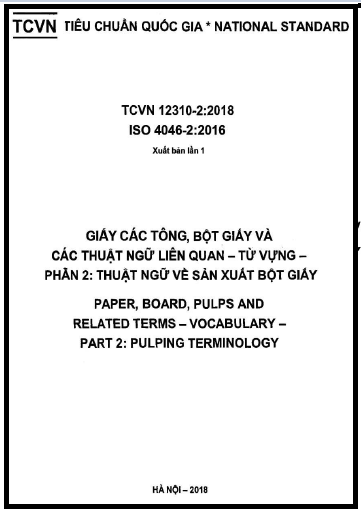 TCVN 12310-2-2018-ISO - Giấy, Các Tông, Bột Giấy Và Các Thuật Ngữ Liên Quan - Từ Vựng - Phần 2